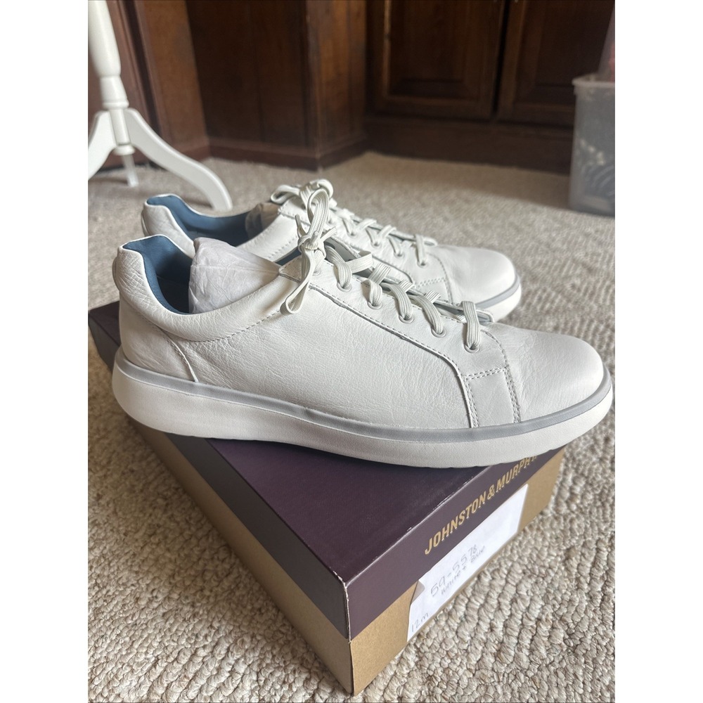 Mens Johnston & Murphy Becker 59-5578 White Lifestyle Sneakers Shoes Sz 12 NWT